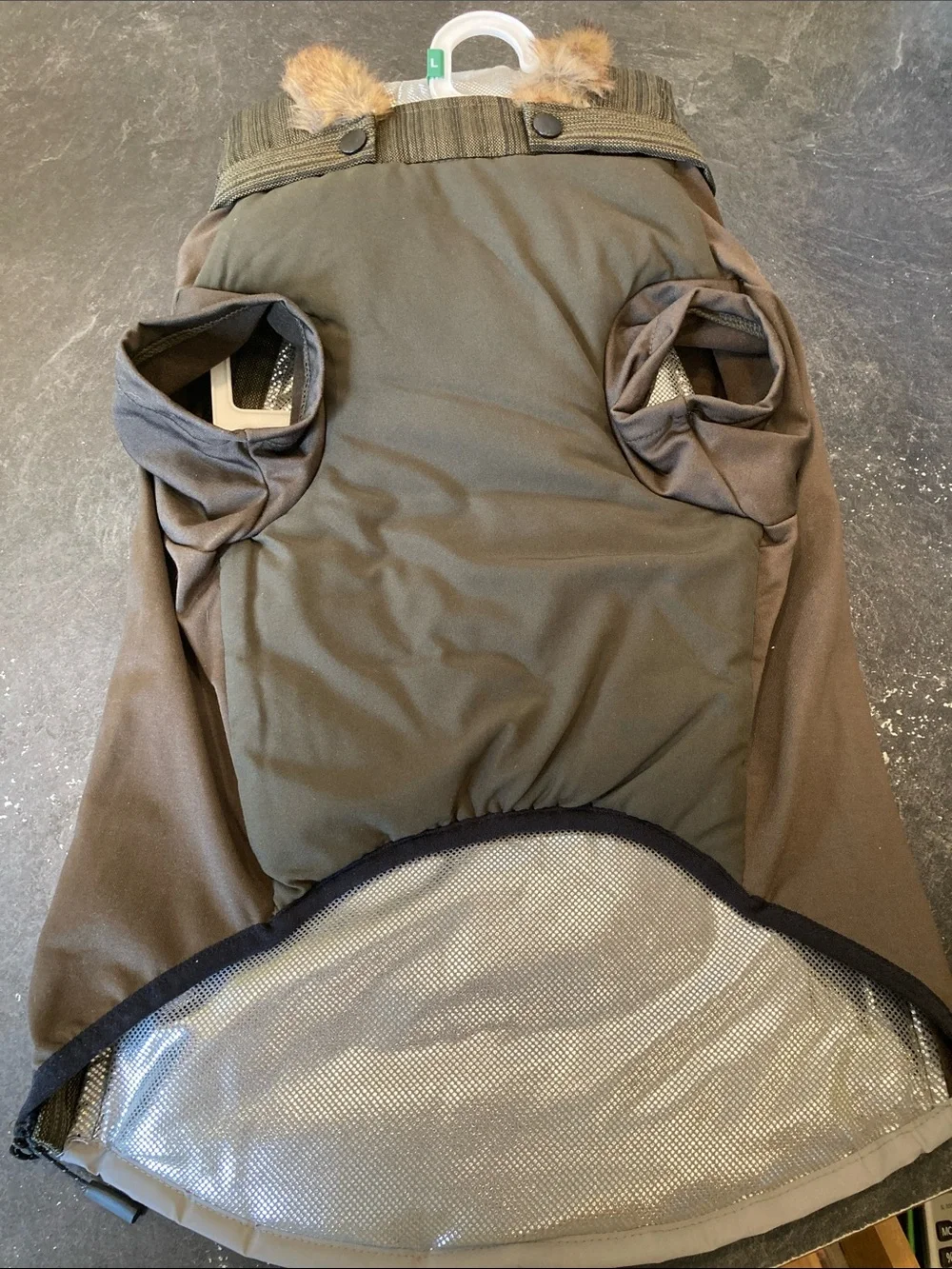 Dog Top Paw Light Up LED Reflective winter coat size L - NWT